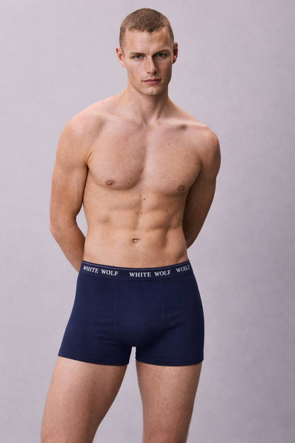 Wolf boxer (1 Blak-1 navy- 1 gray -1 light gray)